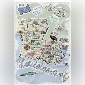 Louisiana Map Kitchen Towel